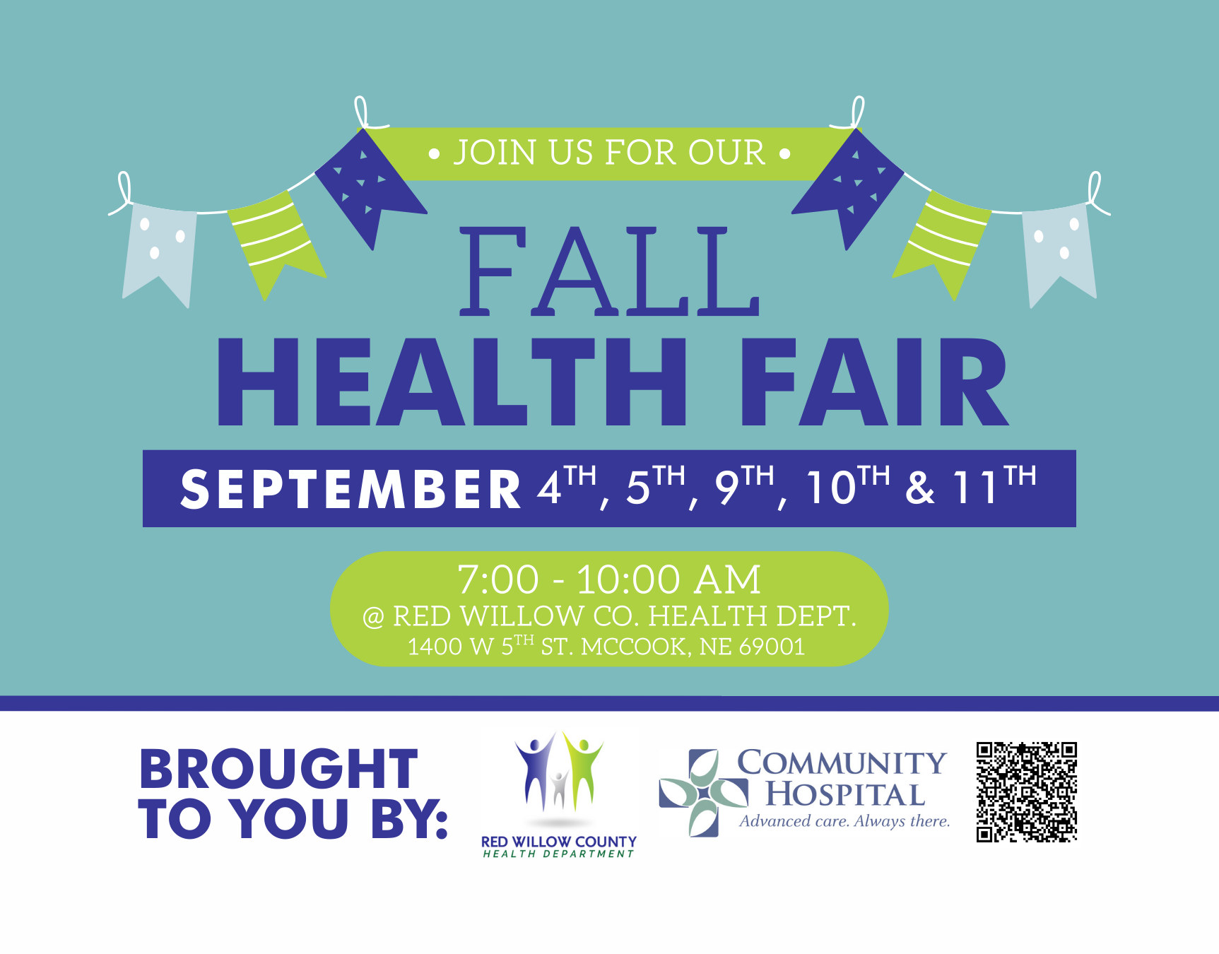 FALL HEALTH FAIR - SEPTEMBER 4, 5, 9, 10, 11