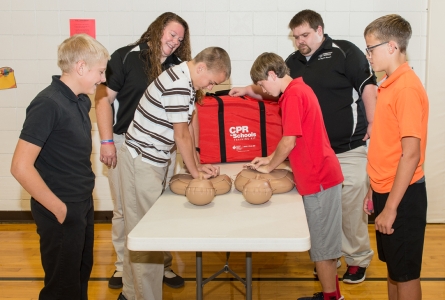 CPR class students and instructors